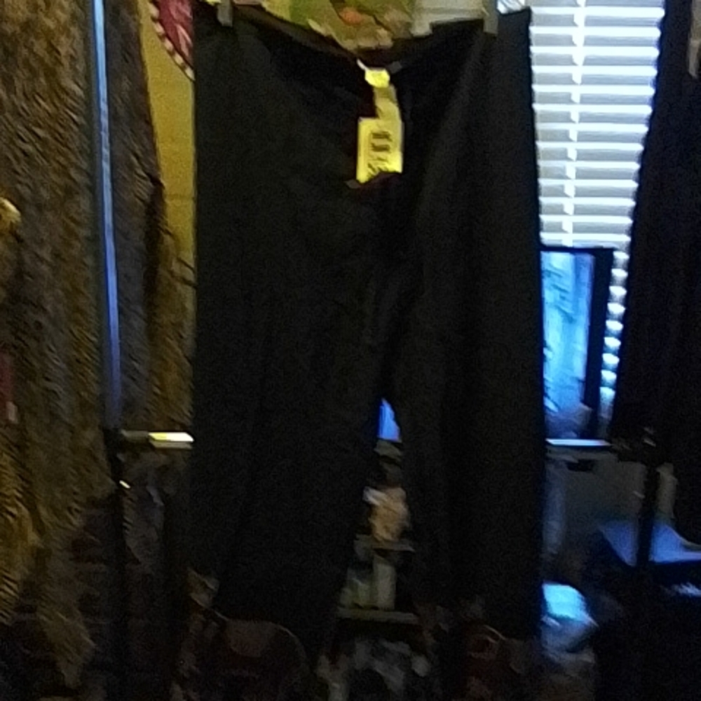 Black casual long elephant pants
